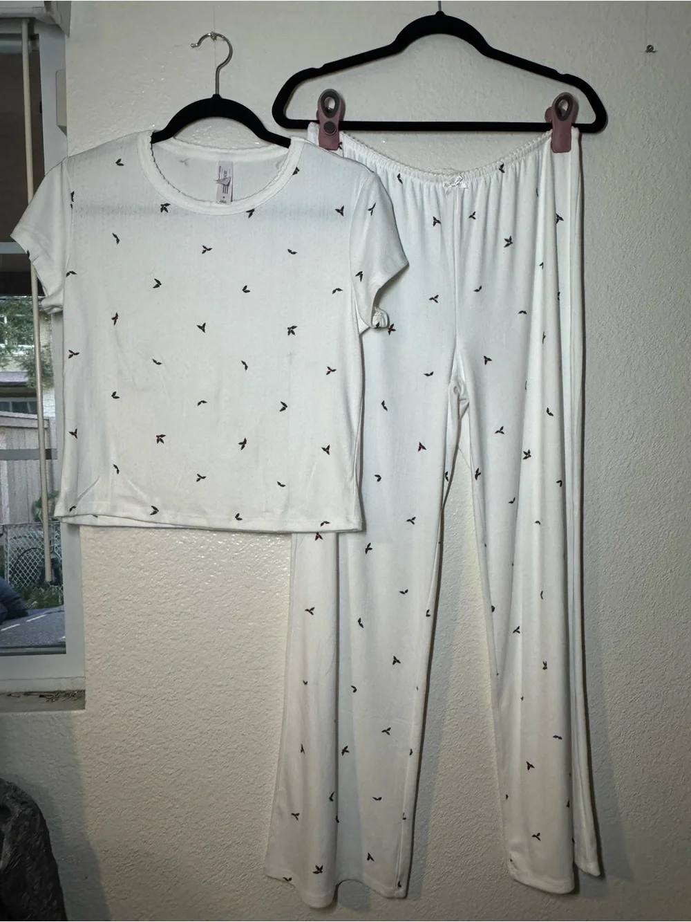 Auden White Sleepwear Set with Tiny holly print
